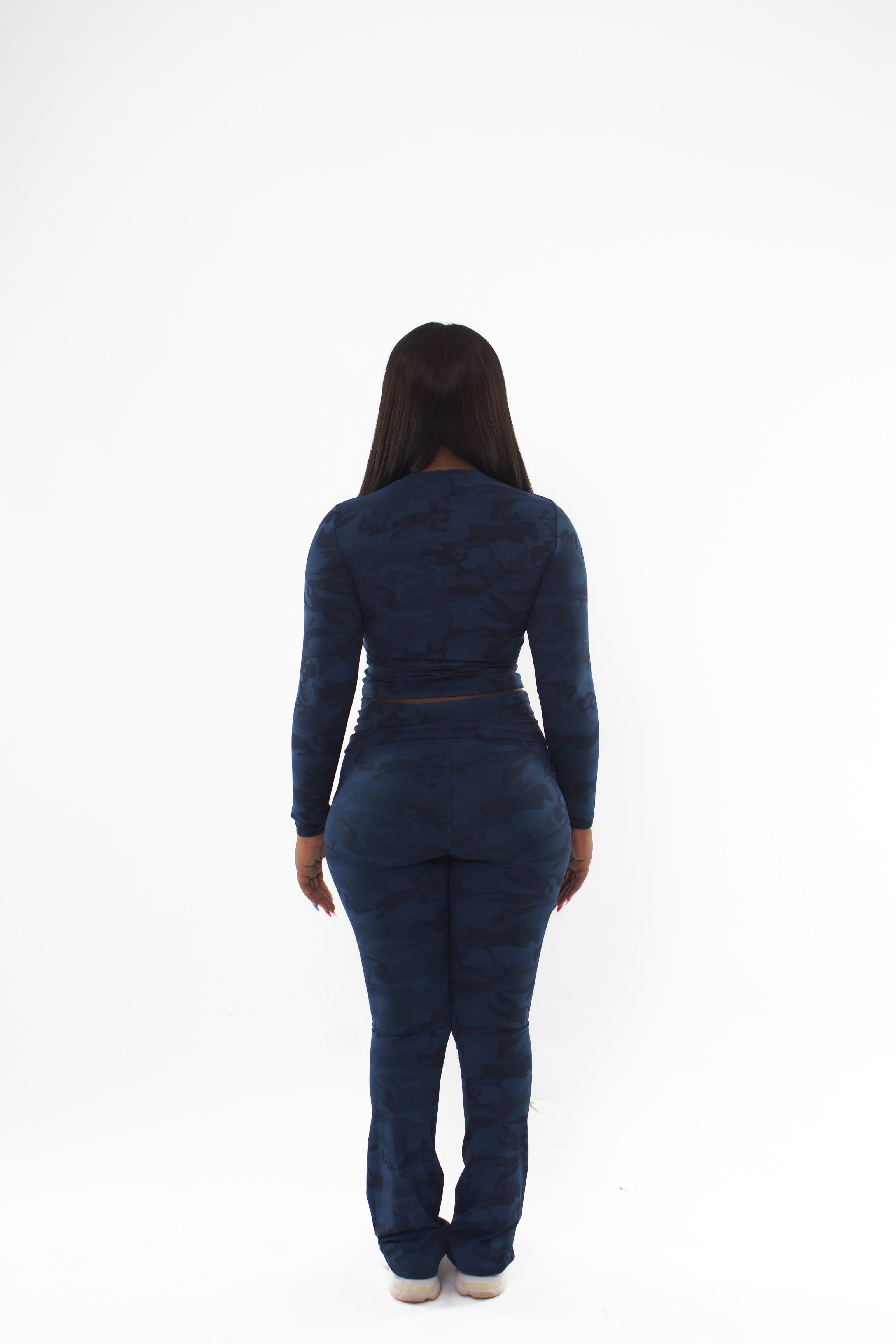BLUE FOLD OVER PANTS